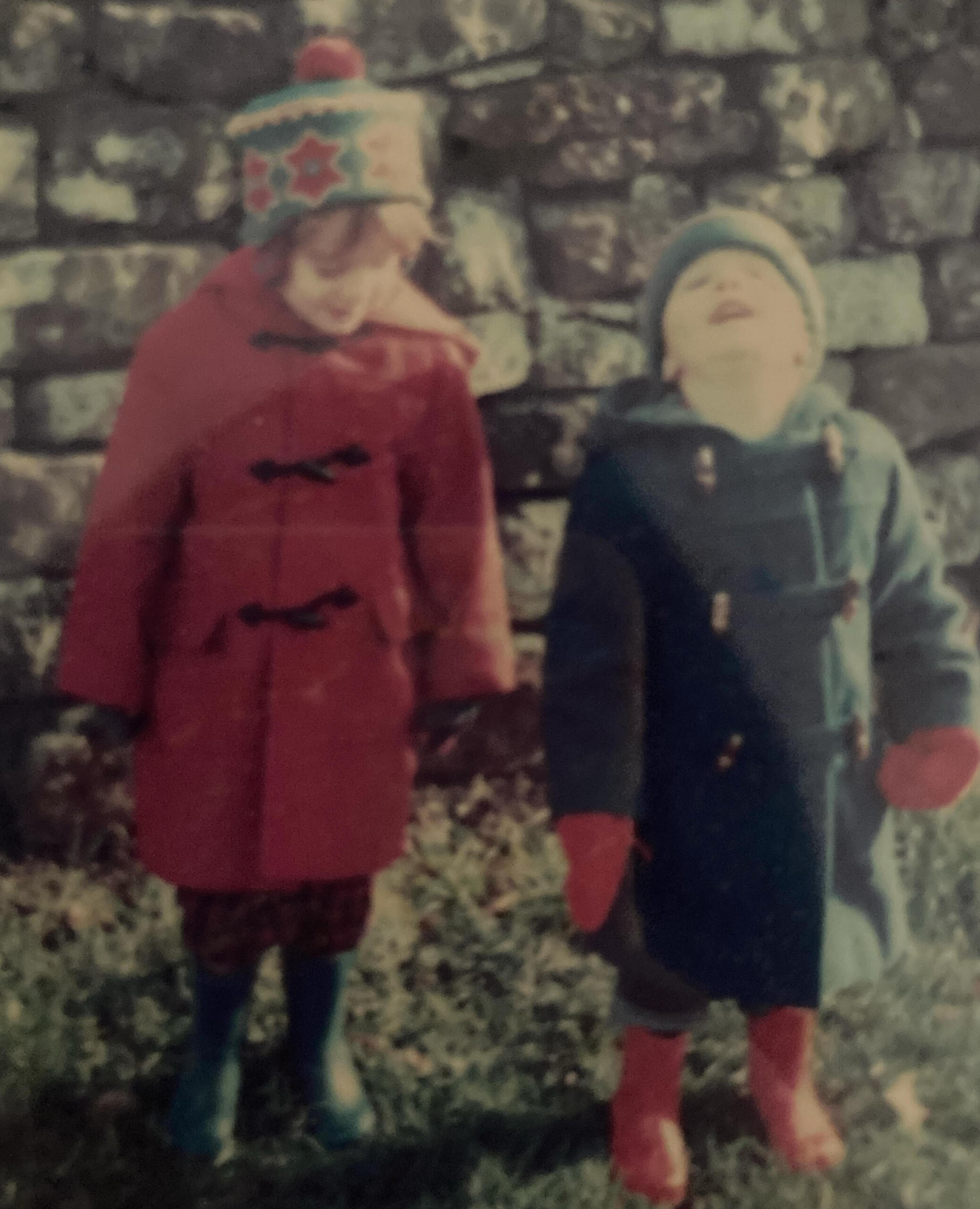 Pictured: May (left) and Charlie (right) Baylis. Winter of 1991.